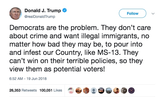 Trump Tweet MS-13