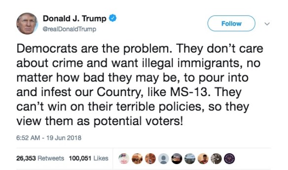 Trump Tweet MS-13